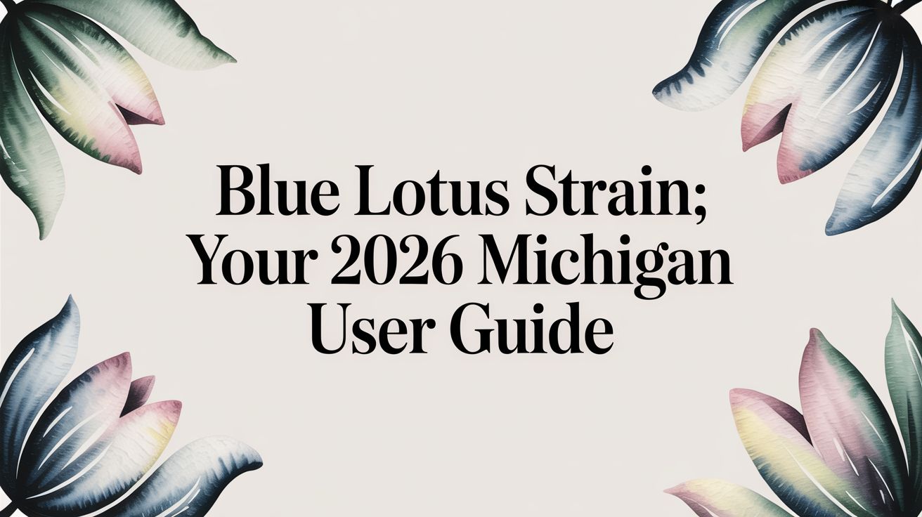 Blue Lotus Strain: Your 2026 Michigan User Guide