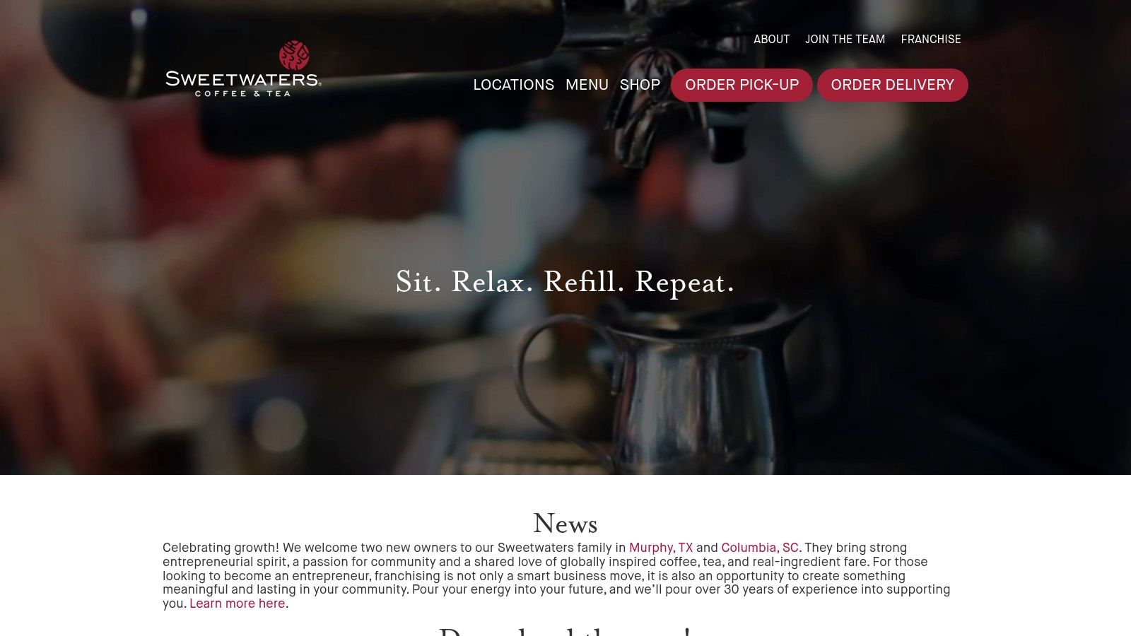 Sweetwaters Coffee & Tea (multiple Ann Arbor locations; e.g., Kerrytown)