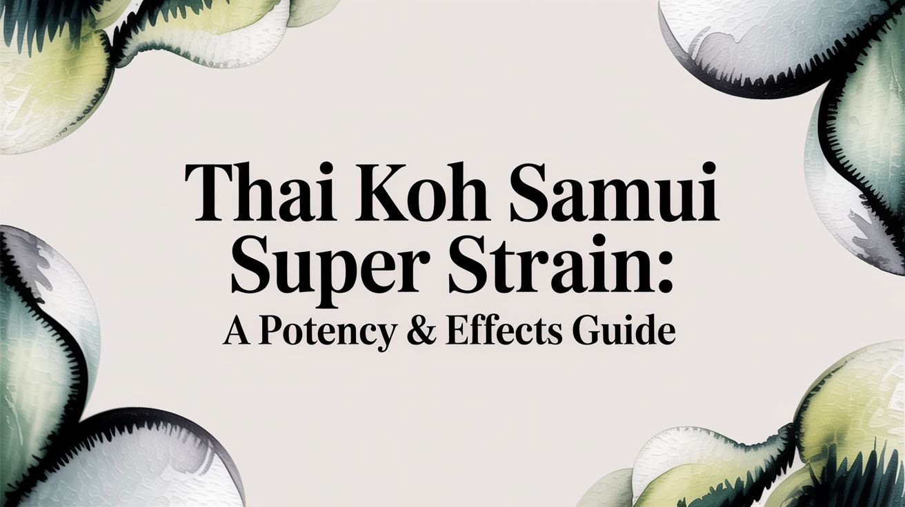 Thai Koh Samui Super Strain: A Potency & Effects Guide