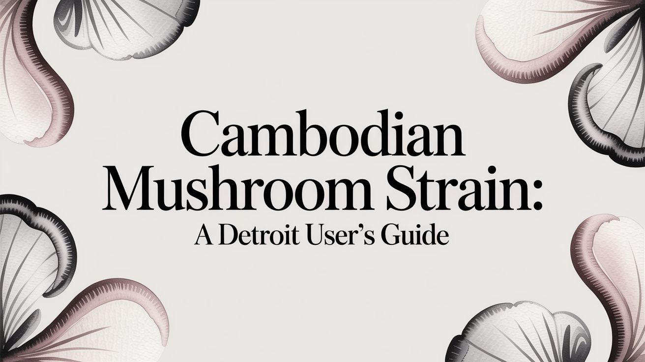 Cambodian Mushroom Strain: A Detroit User’s Guide