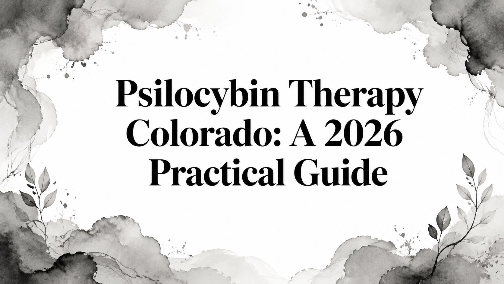 Psilocybin Therapy Colorado: A 2026 Practical Guide
