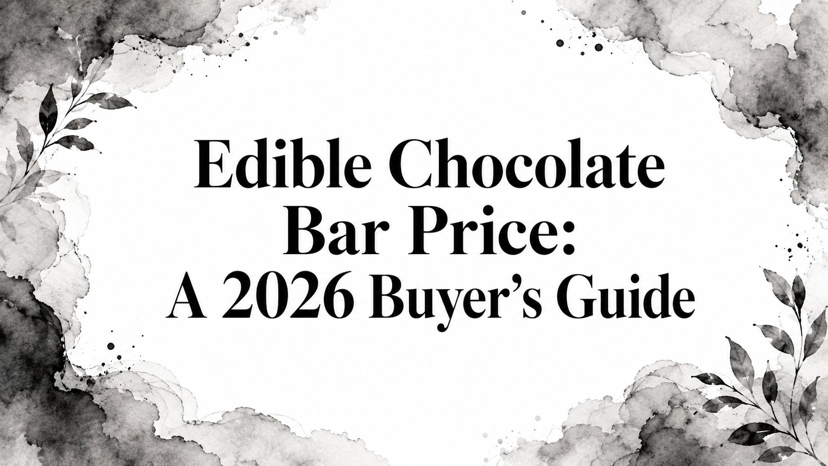 Edible Chocolate Bar Price: A 2026 Buyer’s Guide