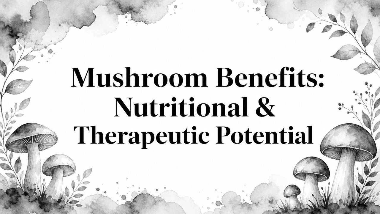 Mushroom Benefits: Nutritional & Therapeutic Potential