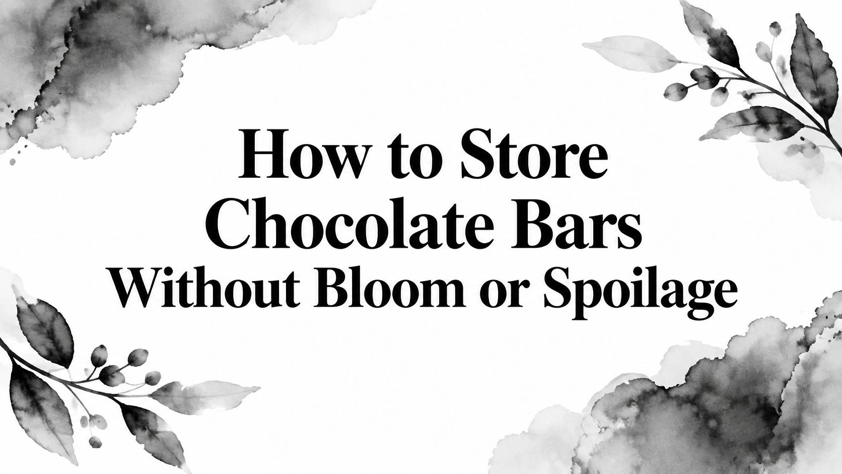 How to Store Chocolate Bars Without Bloom or Spoilage